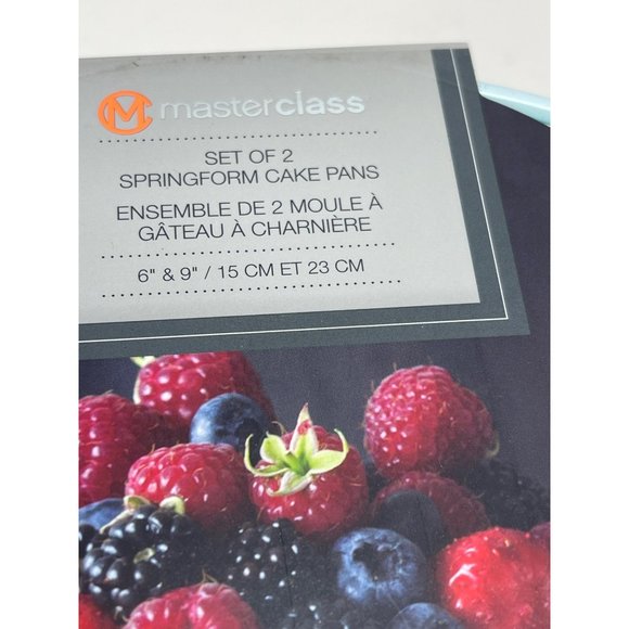 Master Class Springform Cake Pans 2Pc 6" & 9" Non-Stick Heavy Gauge Steel Fr - Picture 6 of 8